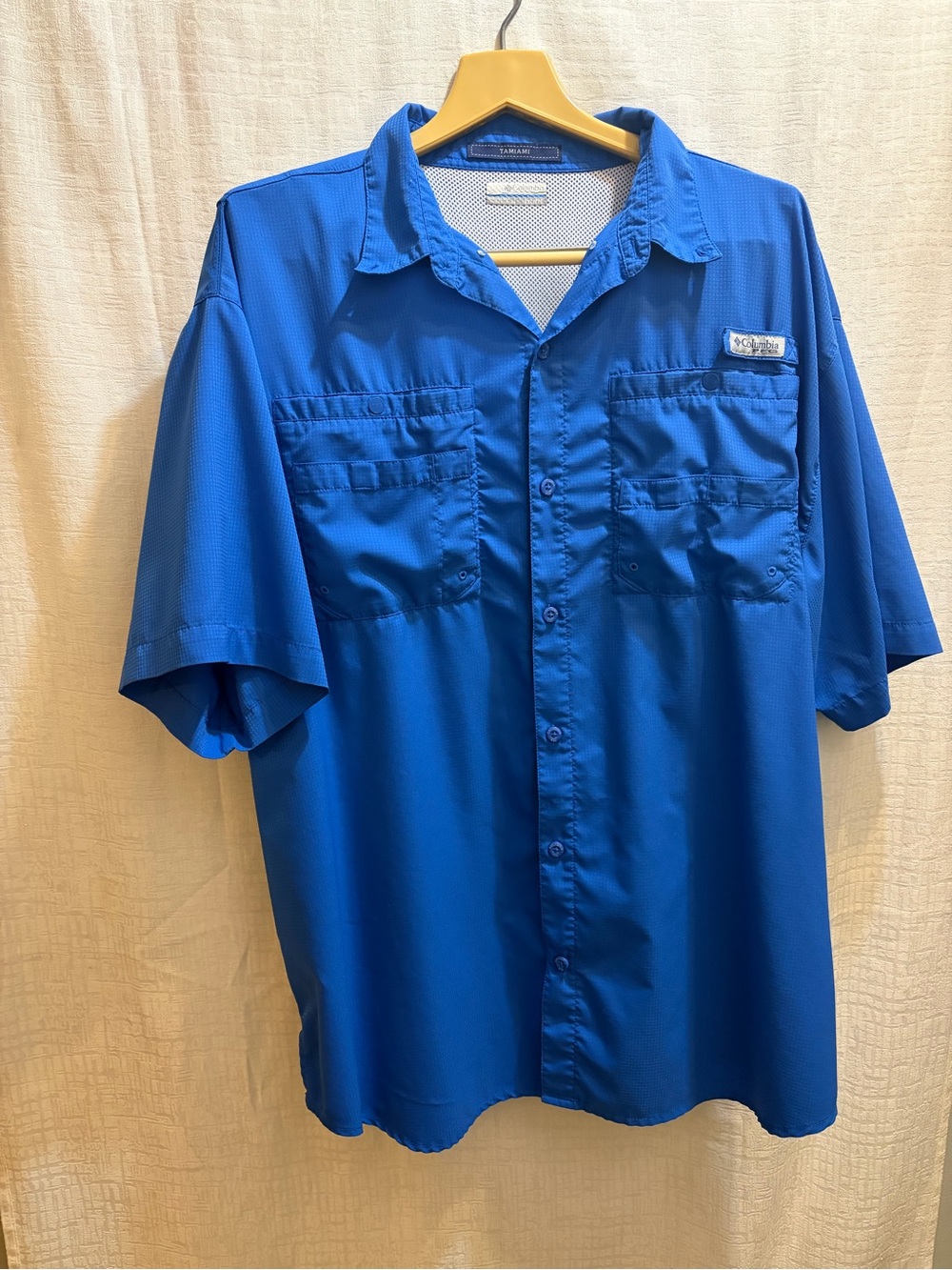 Columbia Men’s Short Sleeve Button-Down Shirt - Blue